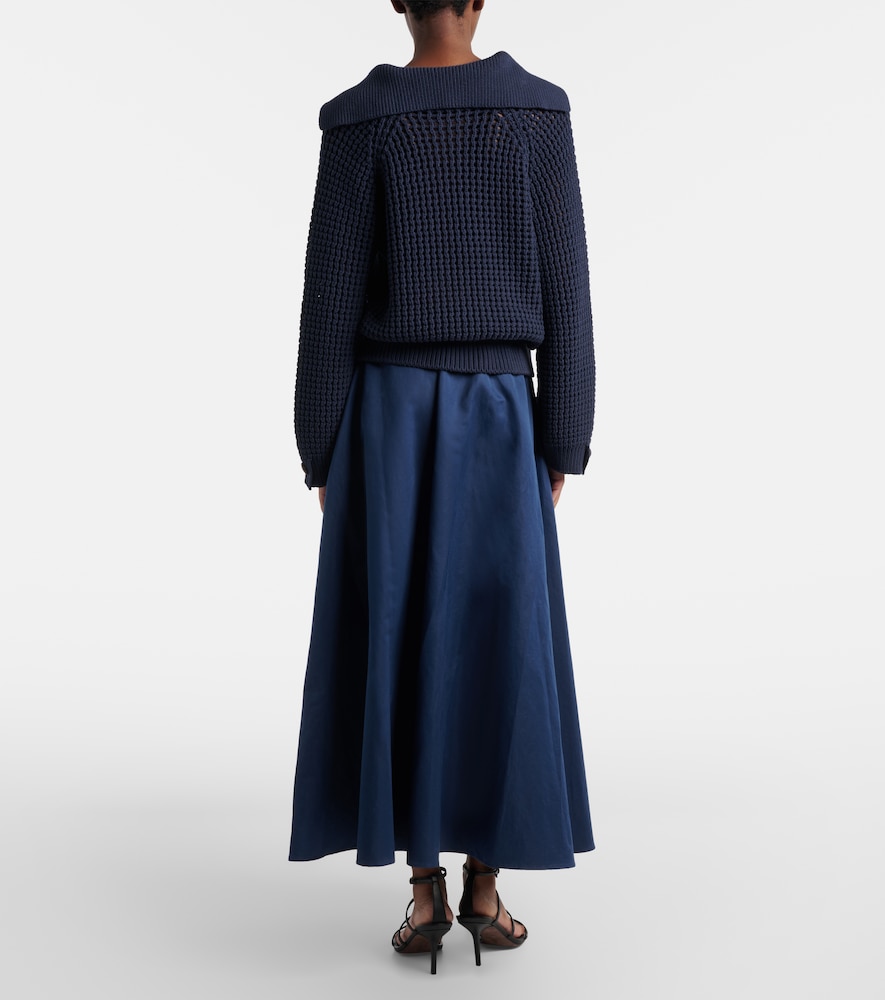  Brunello Cucinelli Brunello Cucinelli Cotton-blend Midi Skirt 