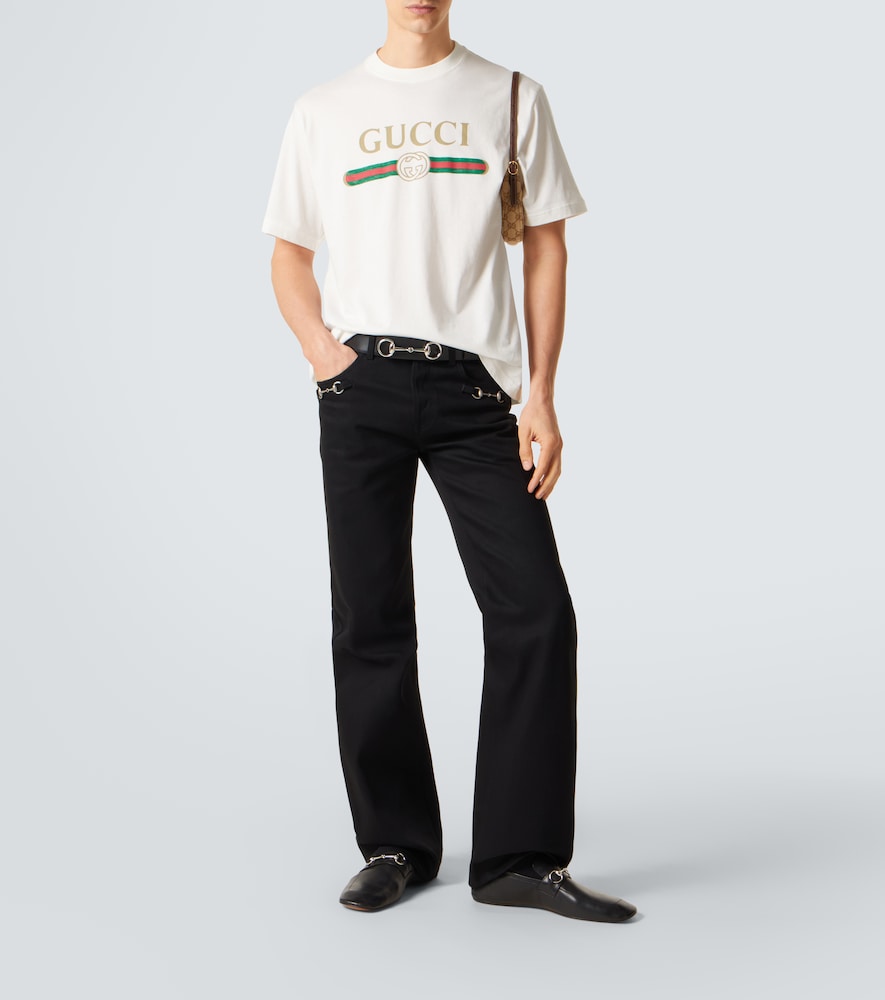  Gucci Gucci T-shirt Aus Baumwolle Und Seide 