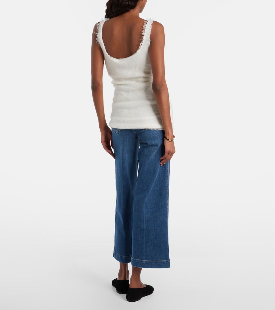  Frame Frame Seamed Cropped Wide-leg Jeans 