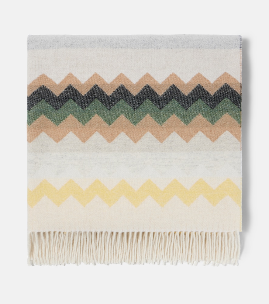 Missoni Clifford Zigzag Wool-blend Throw In White