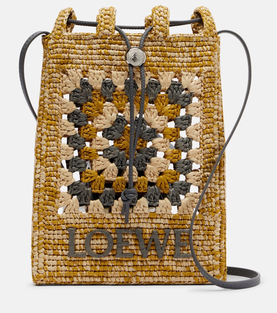Loewe Paula's Ibiza raffia pouch with strap
