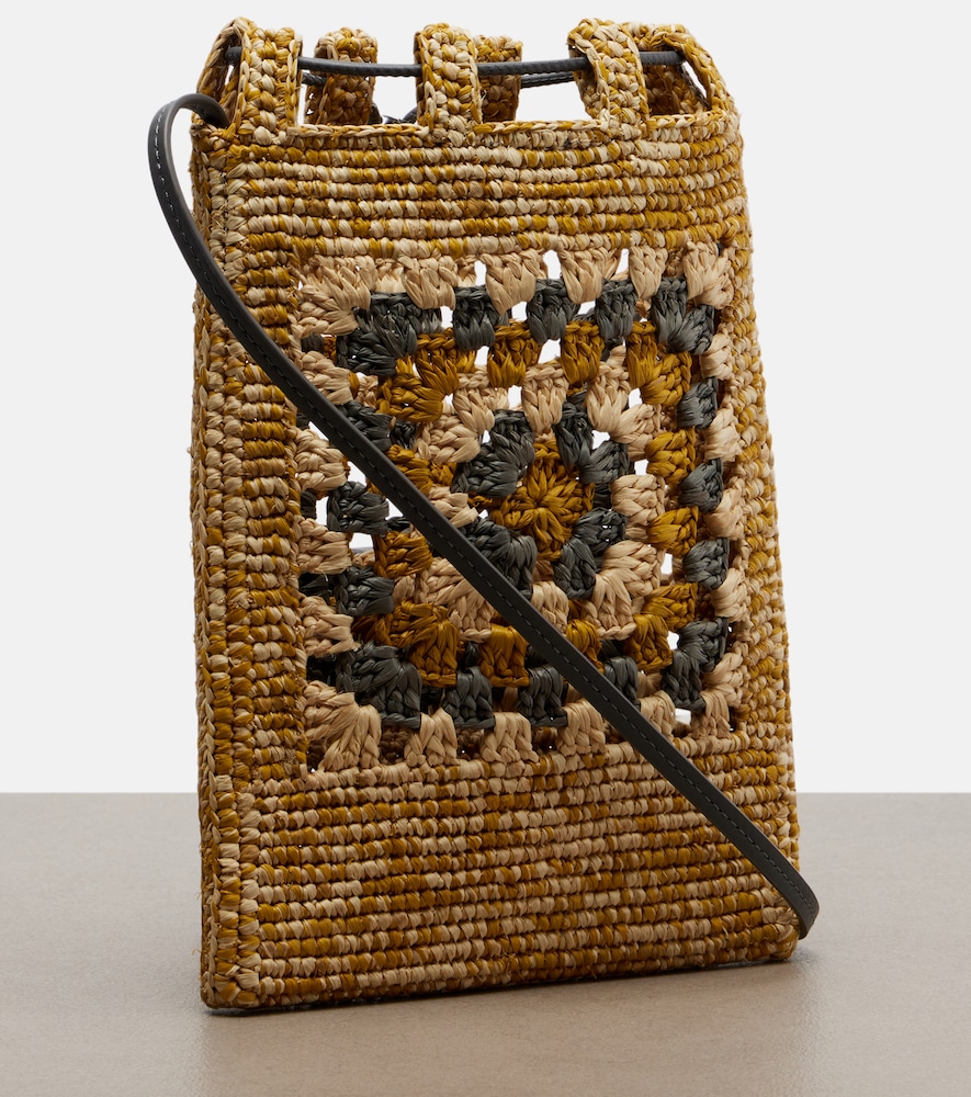  Loewe Loewe Paula's Ibiza Raffia Pouch With Strap 