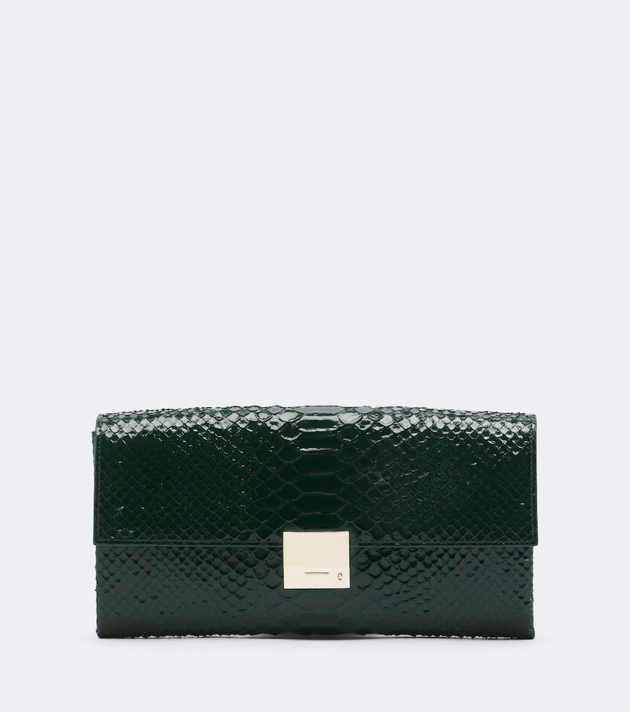 Clutch Jean Small in pelle effetto serpente