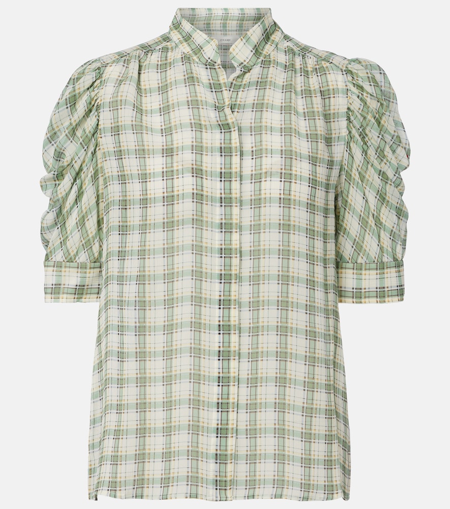 Frame Gillian Checked Silk Blouse by Frame