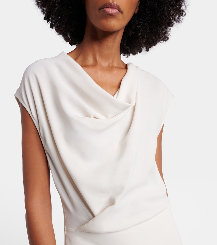  Brunello Cucinelli Brunello Cucinelli Draped Wool-blend Maxi Dress 