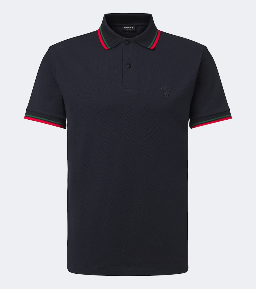 Polo in piqué di misto cotone