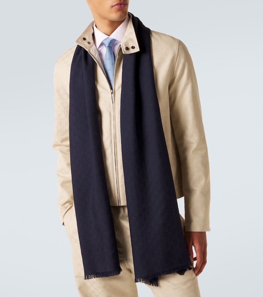  Gucci Gucci Schal Aus Wolle Und Seide 