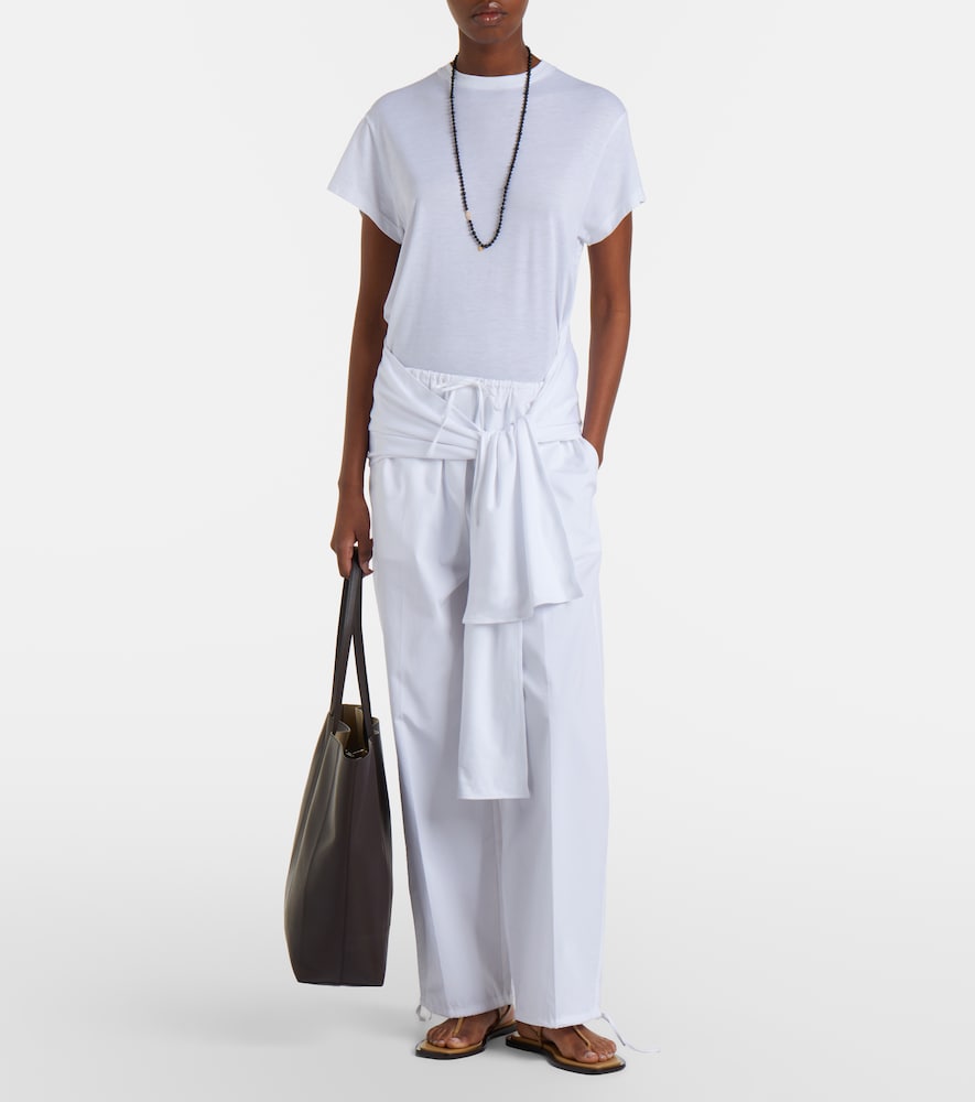 Toteme Cotton poplin wide-leg pants
