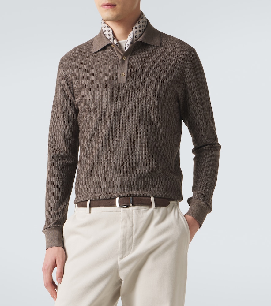 And Silk Polo Sweater