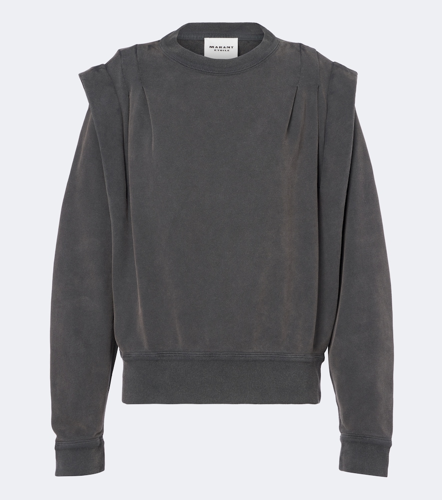 Isabel Marant Étoile Soldy Cotton Jersey Sweatshirt In Gray