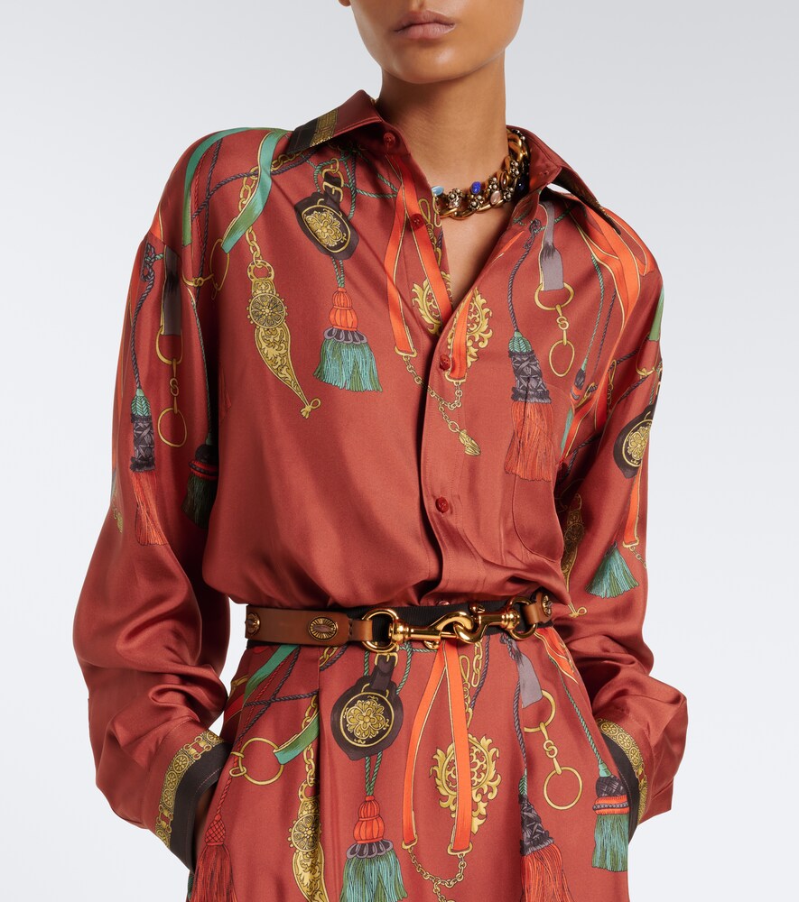 Printed Silk Satin Shirt