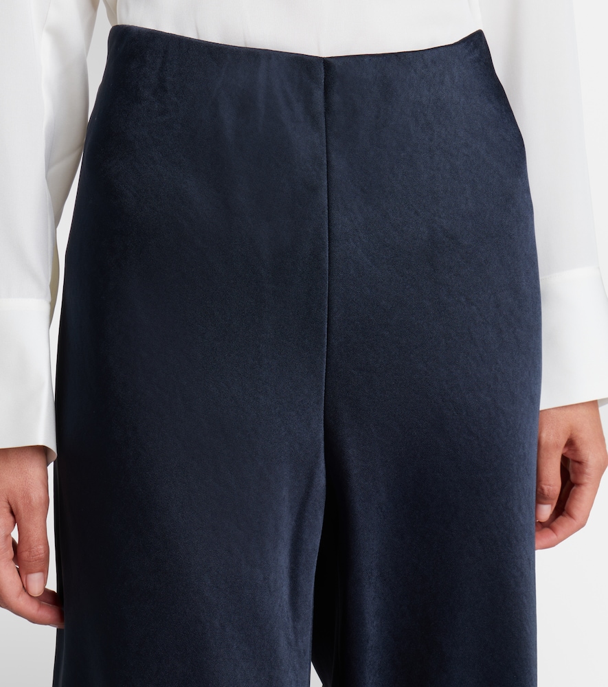 Colette Satin Wide-Leg Pants