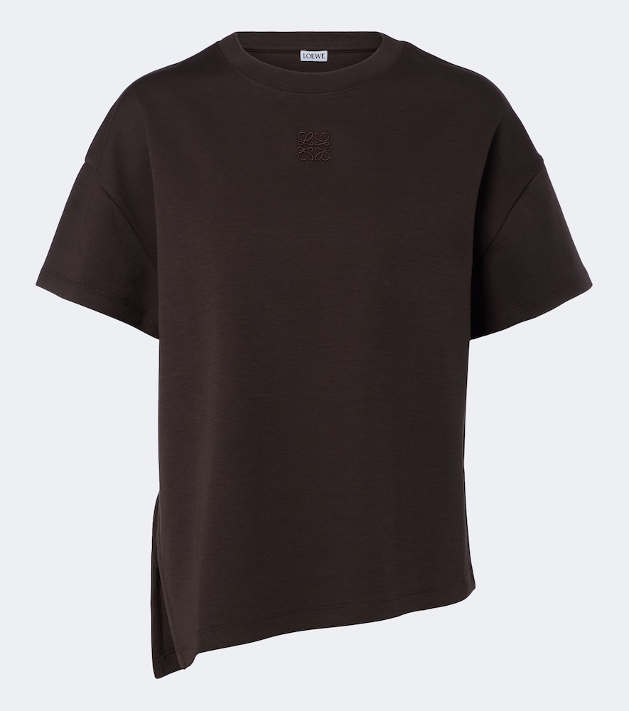 LOEWE Loewe Anagram asymmetrical cotton-blend T-shirt　ロエベ アナグラム アシンメトリー コットンブレンド Tシャツ