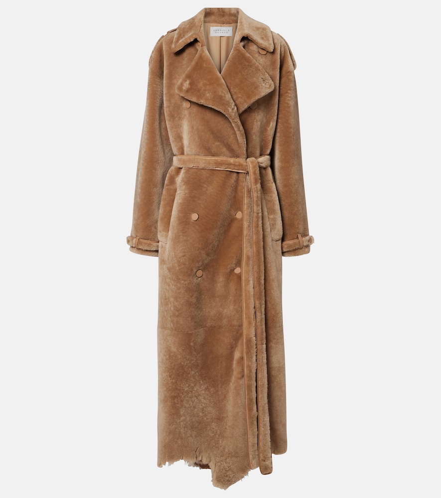 Tellus Double-Breasted Shearling Coat