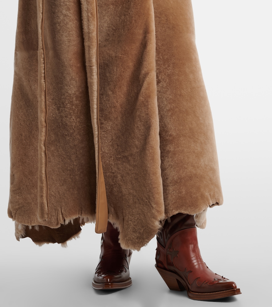 Tellus Double-Breasted Shearling Coat