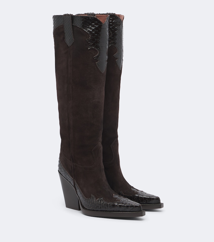 Cowboystiefel El Dorado aus Veloursleder