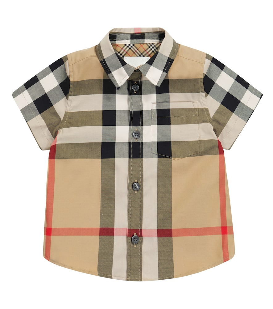 Burberry Kids Baby Vintage Check stretch-cotton shirt