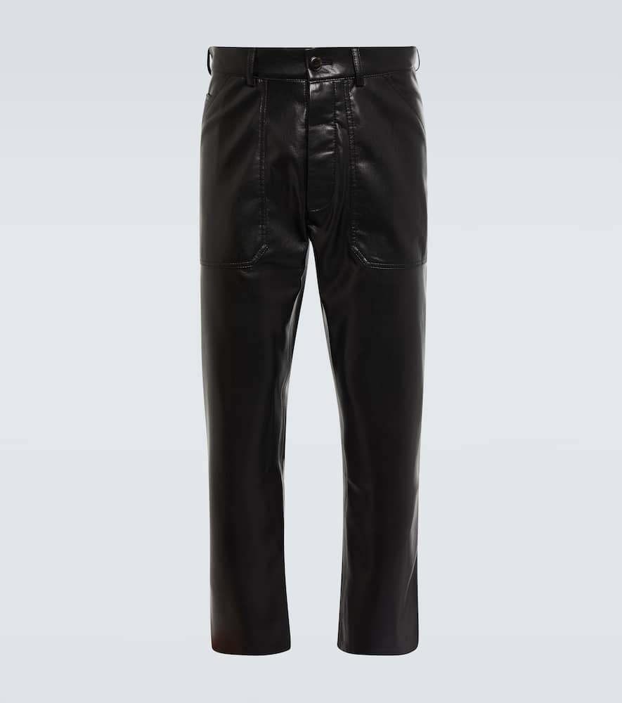 Shop Nanushka Jasper Okobor Faux Leather Pants In Black