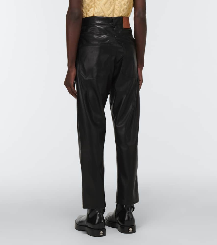 Shop Nanushka Jasper Okobor Faux Leather Pants In Black