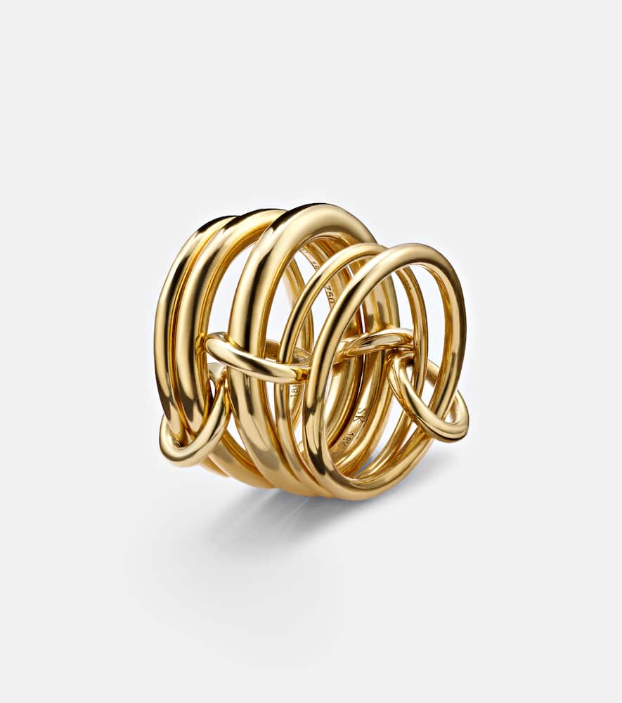 Spinelli Kilcollin Aquarius 18kt Gold Linked Rings In Yg