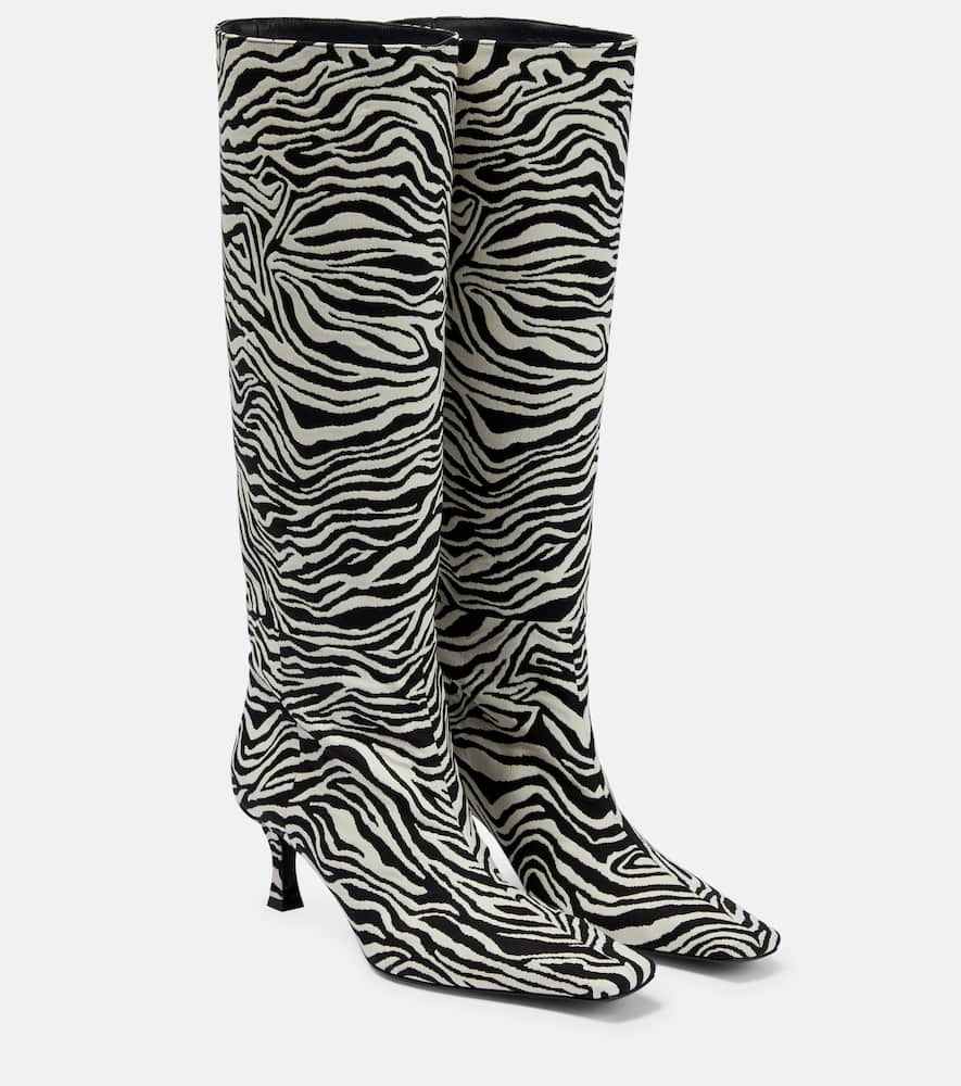 Proenza Schouler Zebra-print knee-high boots