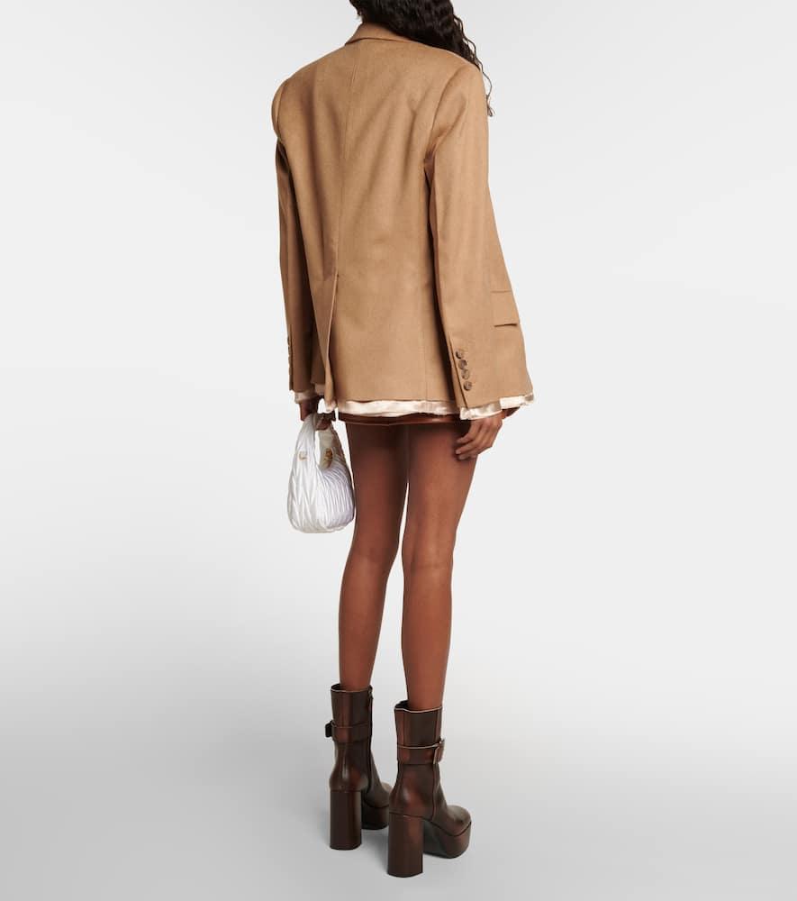 Miu Miu Blazer Aus Kamelhaar In Cammello