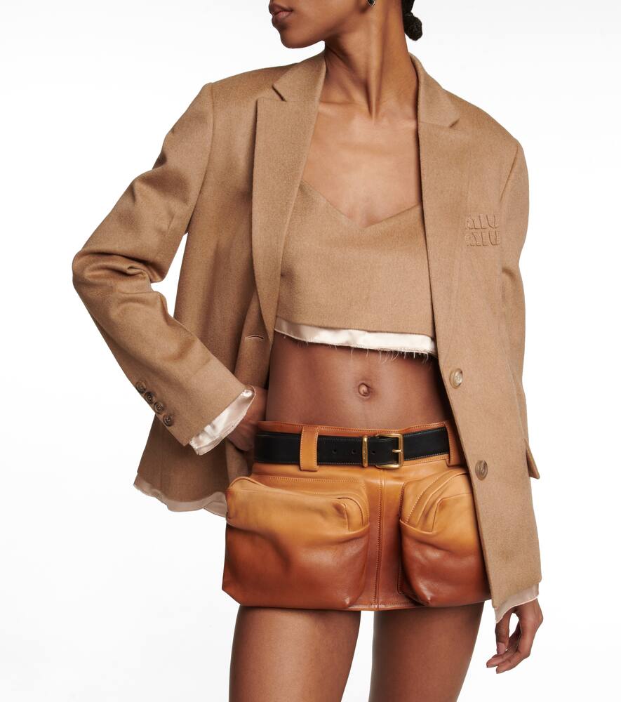 Miu Miu Blazer Aus Kamelhaar In Cammello