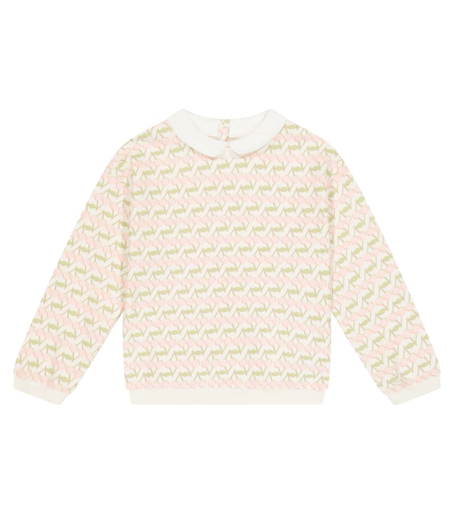 Shop Bonpoint Claudine Printed Cotton Sweatshirt In Imp Rose