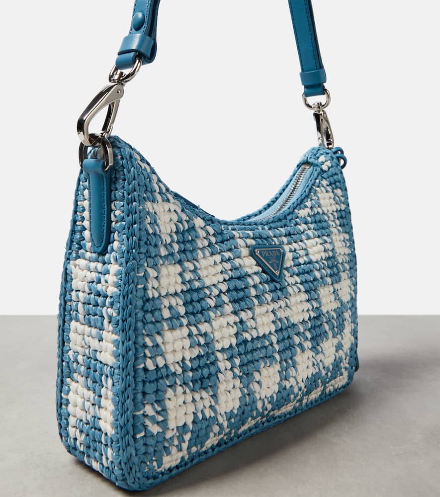 Prada Re-edition Mini Crochet Bag In White