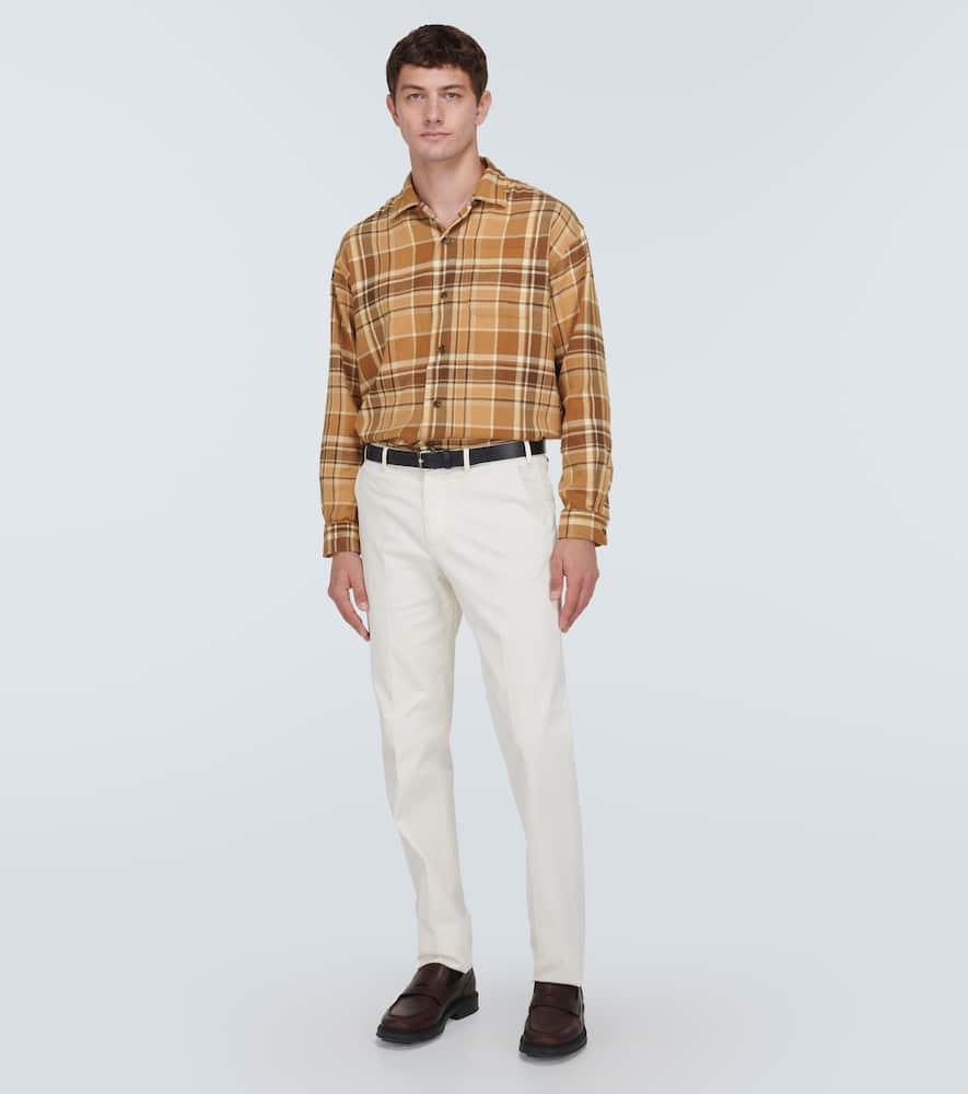 Shop Polo Ralph Lauren Checked Cotton Flannel Shirt In Multicoloured