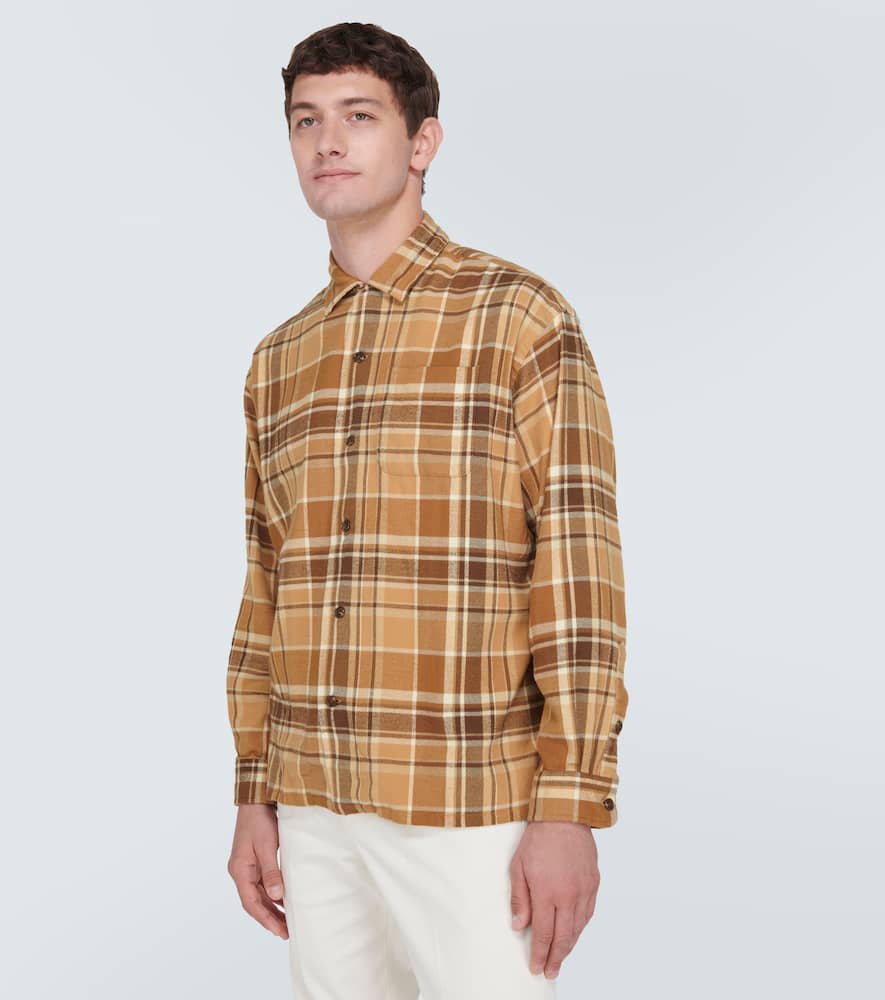 Shop Polo Ralph Lauren Checked Cotton Flannel Shirt In Multicoloured