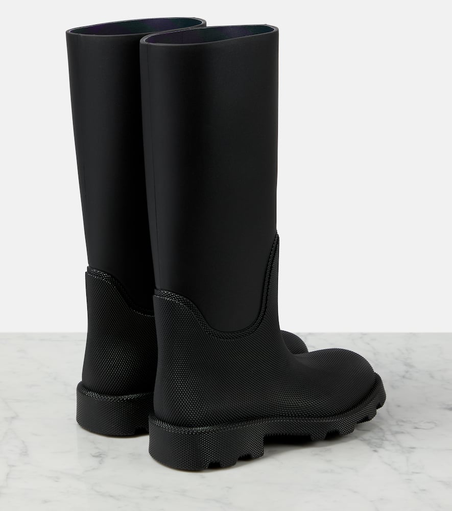 Burberry Marsh Water Resistant Rubber Boots In Black