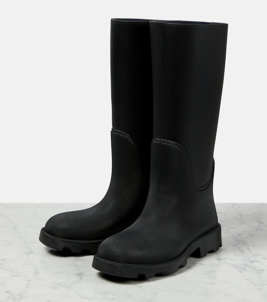 Burberry Marsh Water Resistant Rubber Boots In Black