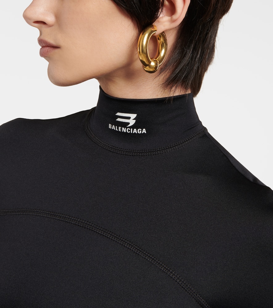 Shop Balenciaga Mega Hoop Earrings In Gold