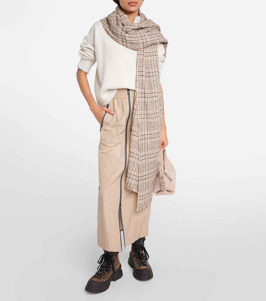 Brunello Cucinelli Wool, cashmere, and silk half-zip sweater