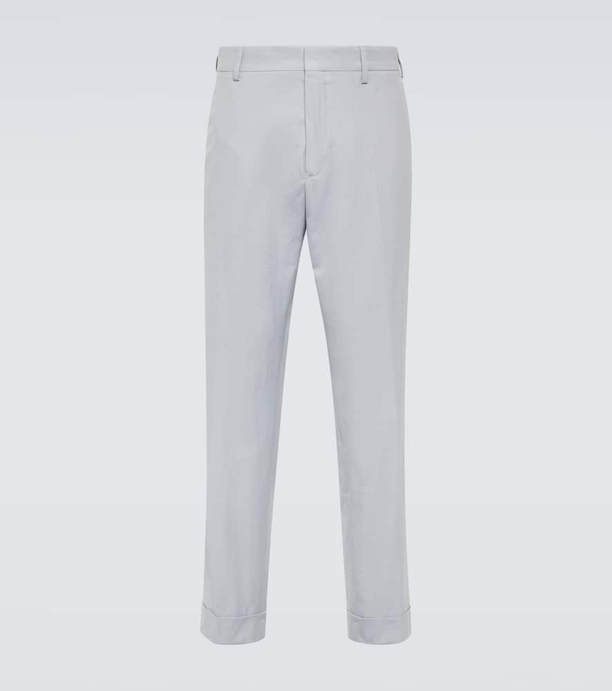 Dries Van Noten Philip Cotton Chinos In Light Blue