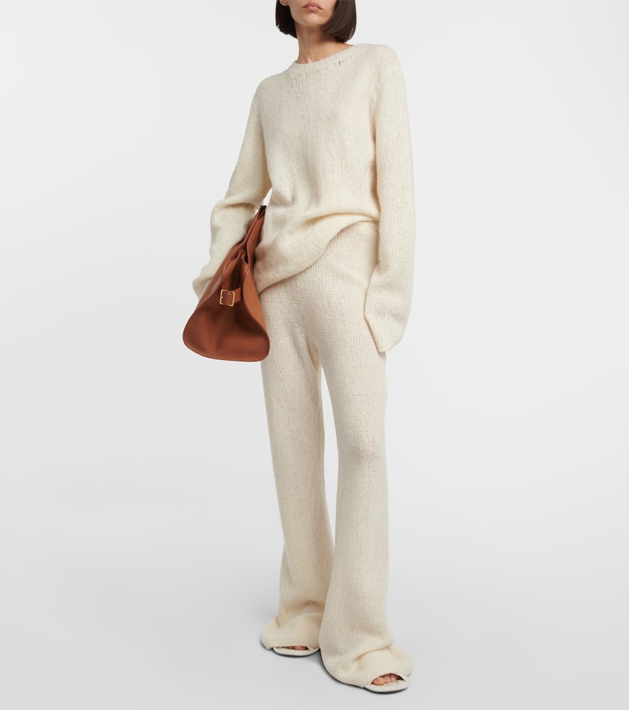 The Row EW Margaux leather clutch