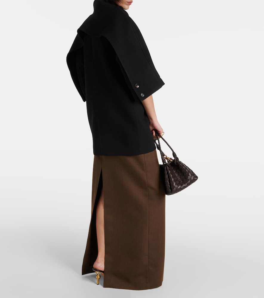 Bottega Veneta Crepe Top In Black