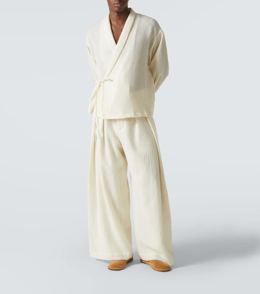 King & Tuckfield Wool Shirt In Beige