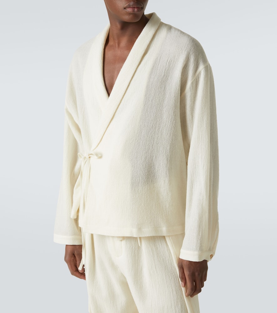 King & Tuckfield Wool Shirt In Beige