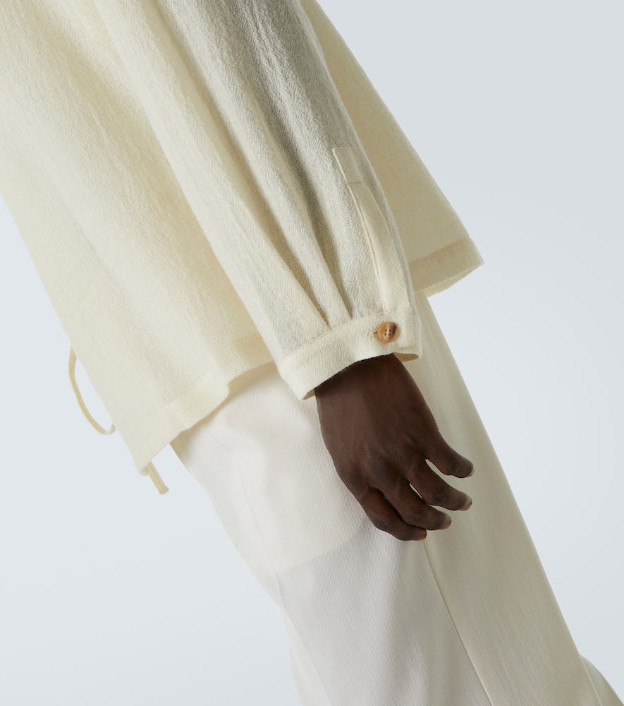 King & Tuckfield Wool Shirt In Beige