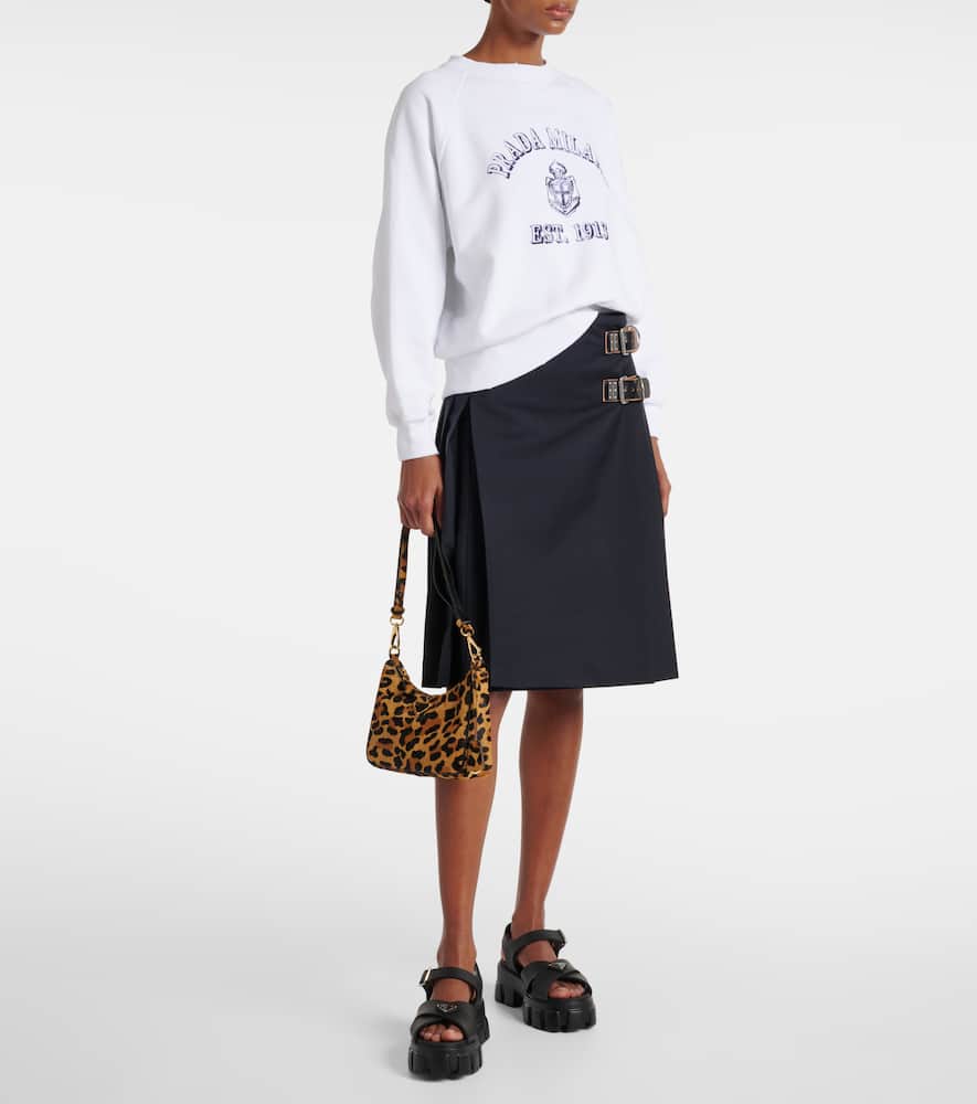 Prada Monolith Platform Sandals In Black
