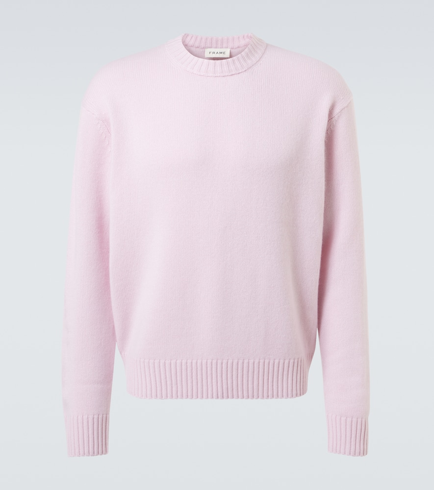 Frame Cashmere Crew-neck Sweater In Light Pink