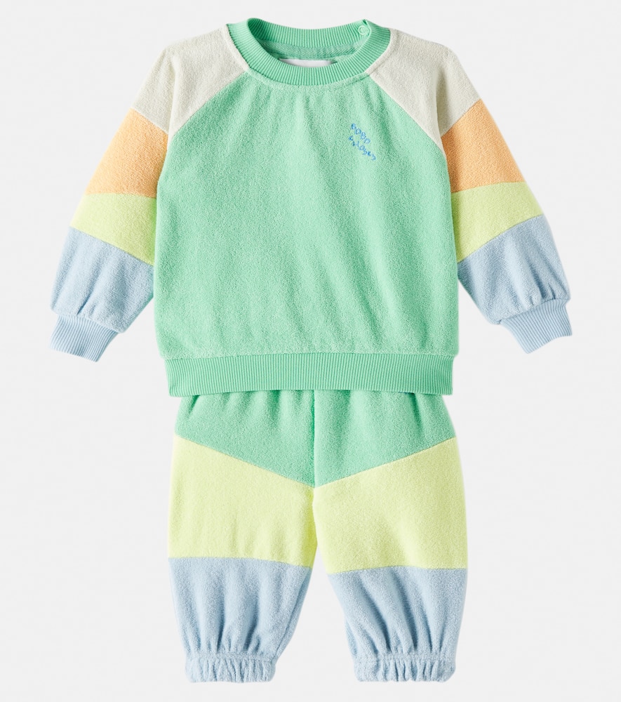 Bobo Choses Baby Cotton-blend Terry Sweatshirt And Sweatpants Set In Light Green