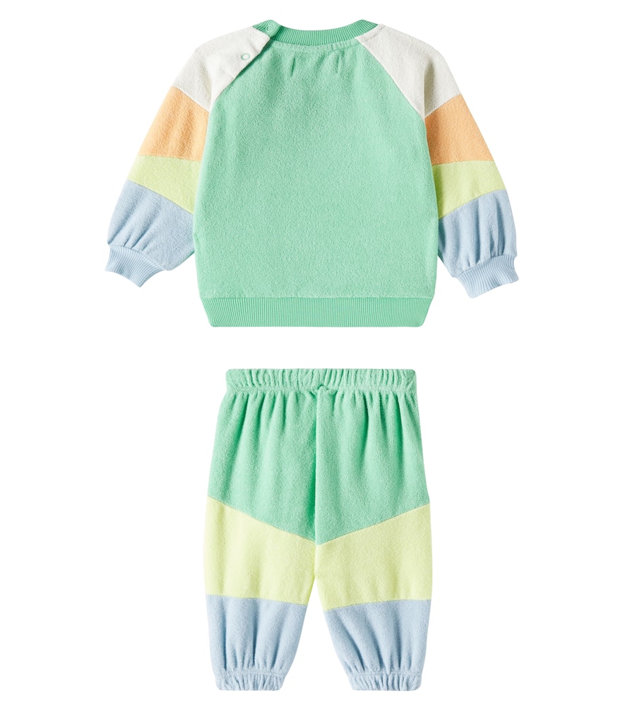 Bobo Choses Baby Cotton-blend Terry Sweatshirt And Sweatpants Set In Light Green