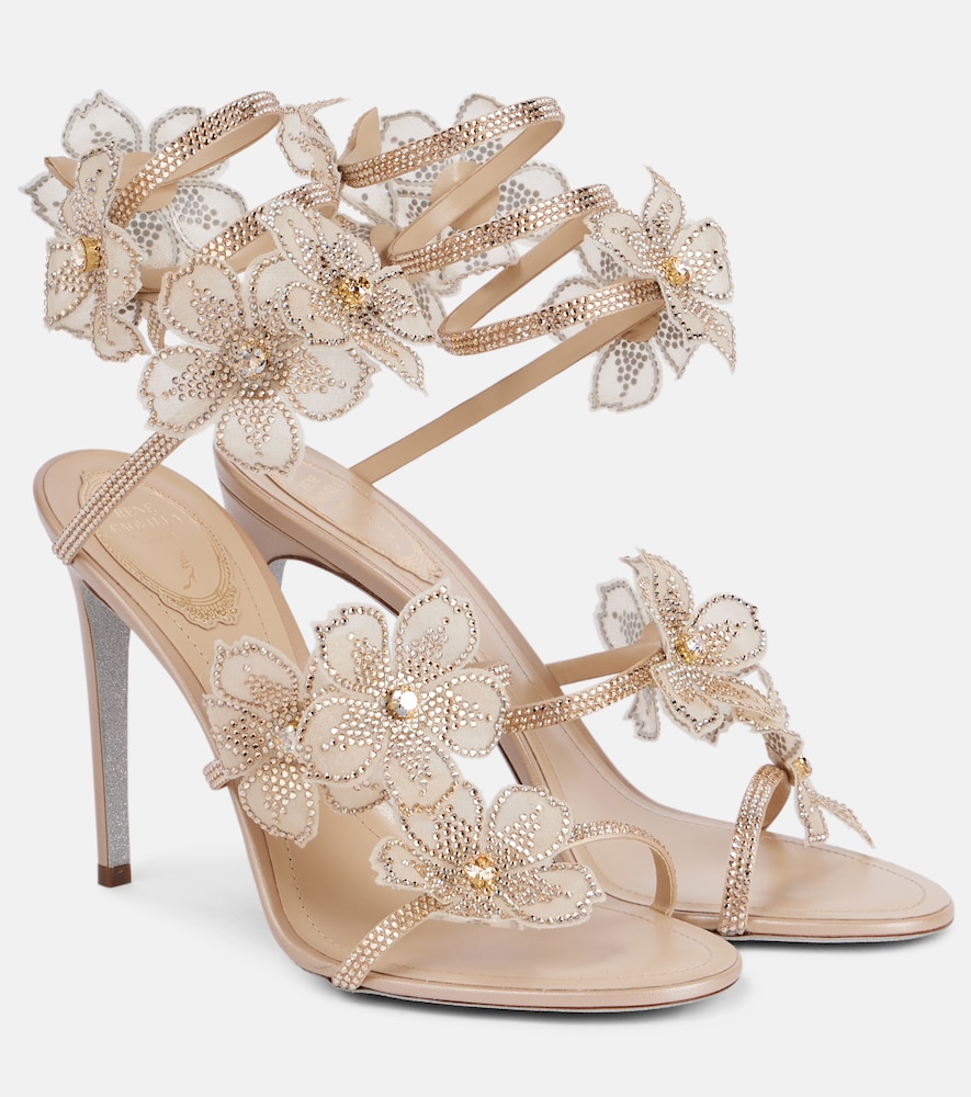 Rene Caovilla Peach Flower floral-appliqué satin sandals | Thumbnail 6 Rene Caovilla Peach Flower floral-appliqué satin sandals | Thumbnail 6