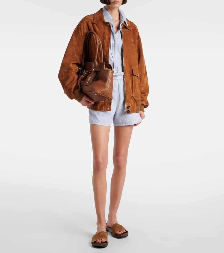 Miu Miu Women's Cotton Shirt In Blue
