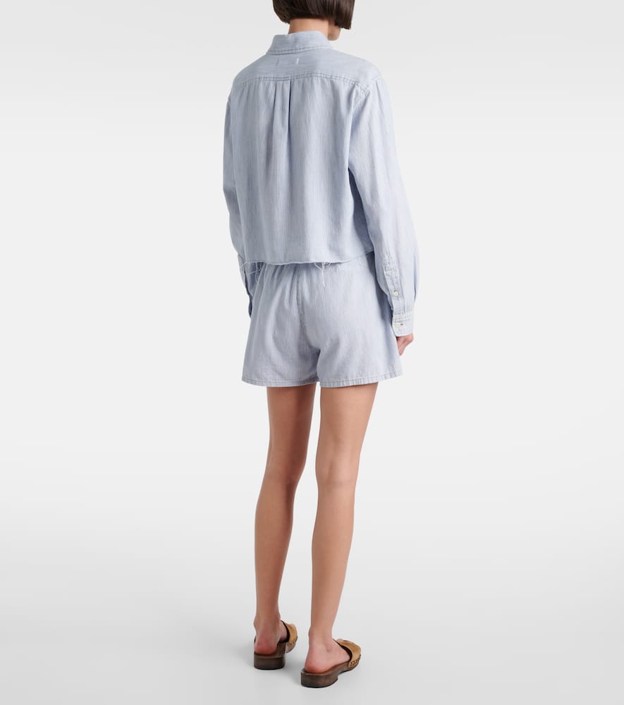 Miu Miu Women's Cotton Shirt In Blue