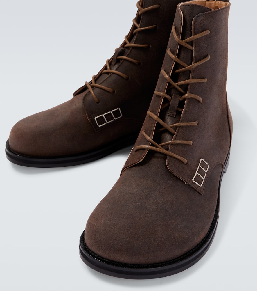 Jw Anderson Leather Lace-up Boots In Brown