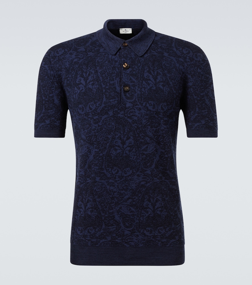 ETRO Etro Cotton and wool-blend jacquard polo sweater　Etro コットンとウールのブレンド ジャカード ポロ セーター